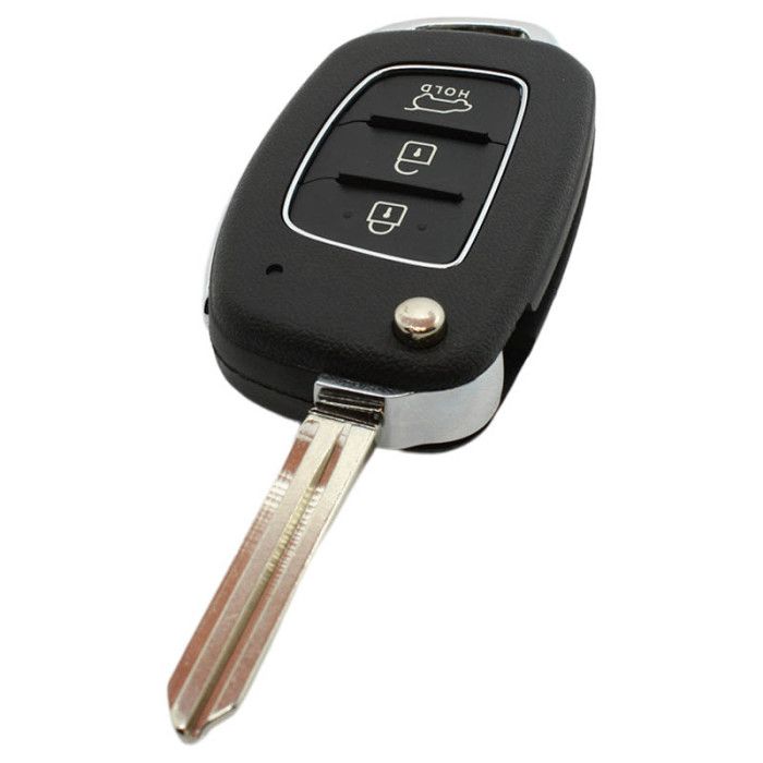 Hyundai 3-Tasten-Klappschlüssel - Schlüsselblattspitze mit Kerbe rechts (Modell 5) main product photo