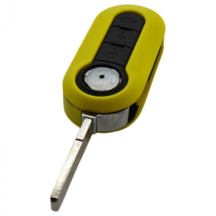 Fiat 3-Tasten-Klappschlüssel gelb - Schlüsselblatt gerade main product photo