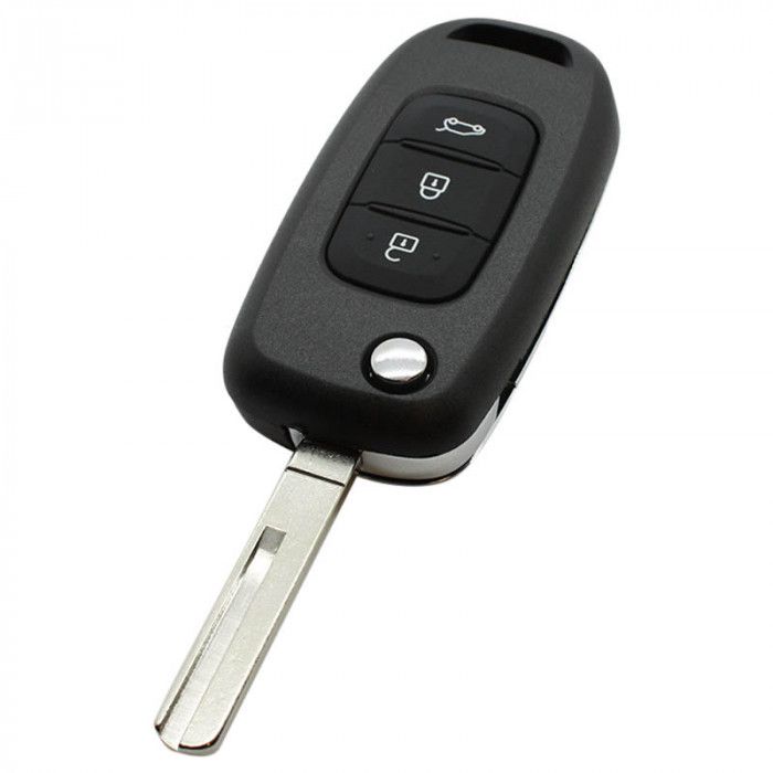 Renault 3-Tasten-Klappschlüssel - Schlüsselblatt gerade mit Kerbe in der Mitte main product photo