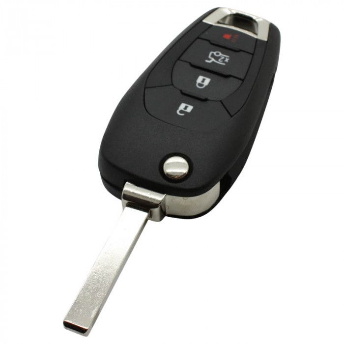 Chevrolet 3-Knopf-Klappschlüssel mit Paniktaste - Schlüsselblatt gerade (Modell 2) main product photo