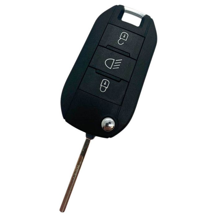Peugeot 3-Tasten-Klappschlüssel - Schlüsselblatt gerade mit Kerbseite (Modell 2) main product photo