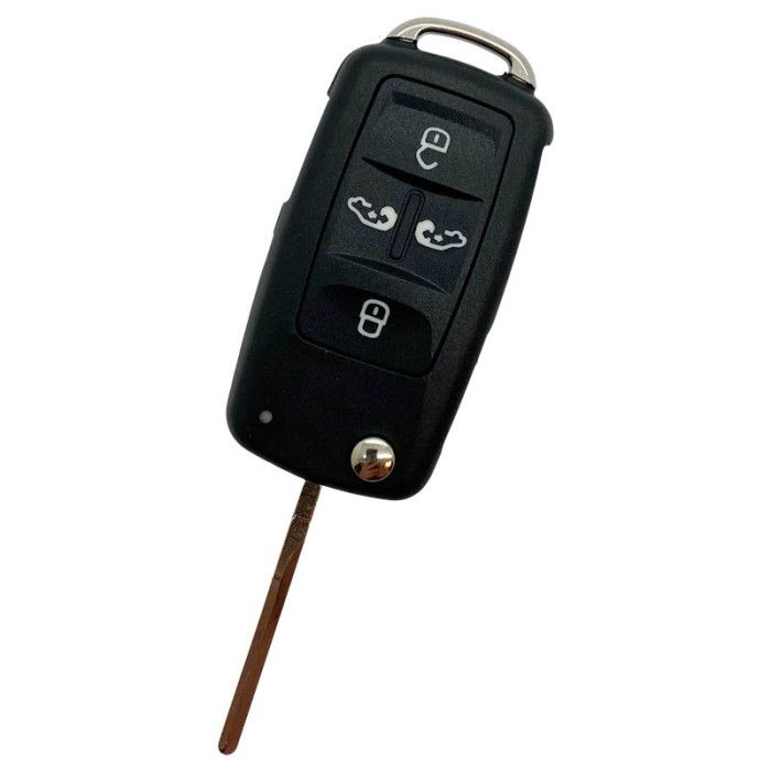 Volkswagen 5-Tasten-Klappschlüssel - Schlüsselblatt gerade mit Kerbseite - Schiebetüren main product photo