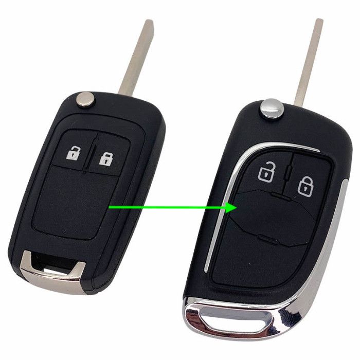 Chevrolet 2-Knopf-Klappschlüssel - Schlüsselblatt gerade (Umbausatz) main product photo