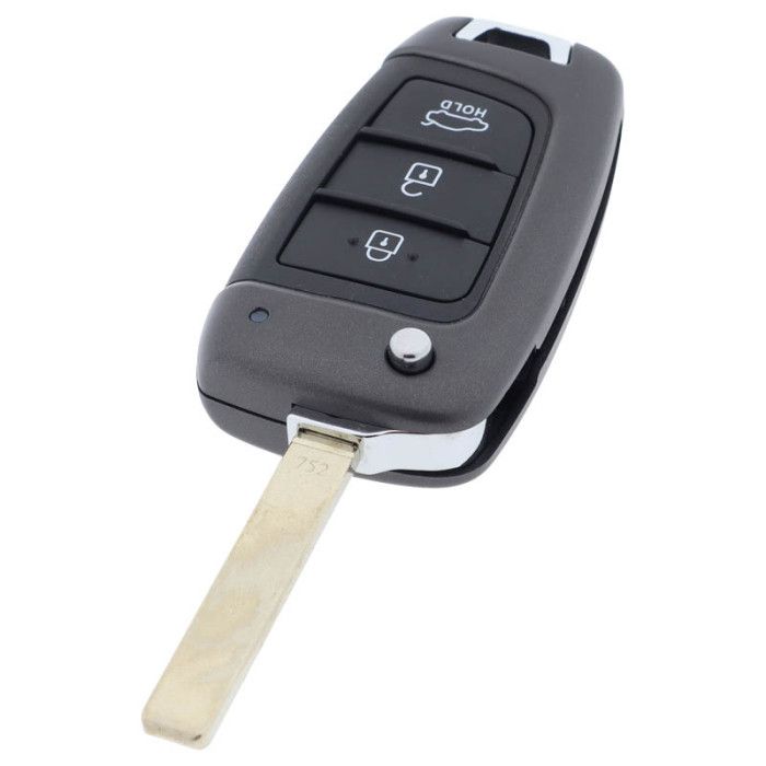 Hyundai 3-Tasten-Klappschlüssel - Schlüsselblatt gerade für I30, Accent und Elantra, u.a. main product photo