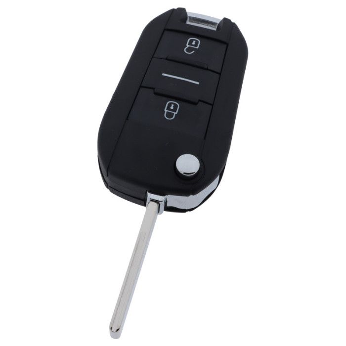 Citroën 3-Tasten-Klappschlüssel - Schlüsselblatt gerade mit Kerbe - HU83 main product photo