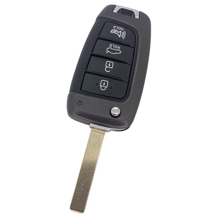 Hyundai 4-Knopf Klappschlüssel - Schlüsselblatt gerade - Kofferraum main product photo