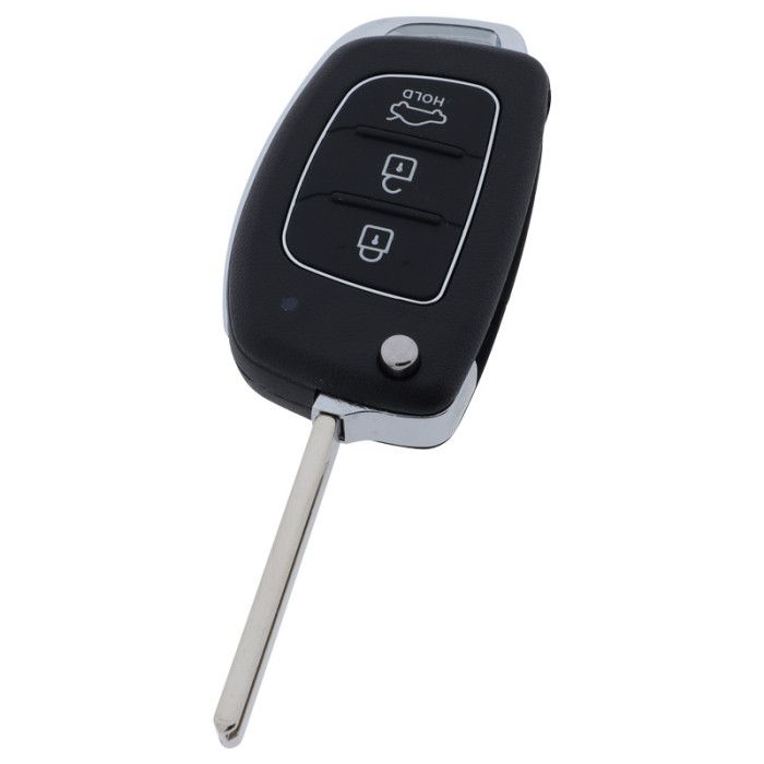 Hyundai 3-Knopf Klappschlüssel - Schlüsselblatt gerade mit Kerbe rechts für Hyundai i20, Hyundai Tucson, Hyundai Santa Fe und andere main product photo