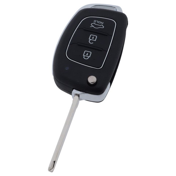 Hyundai 3-Knopf Klappschlüssel - Schlüsselblattspitze mit Kerbe links für Hyundai i10 und Hyundai Elantra main product photo