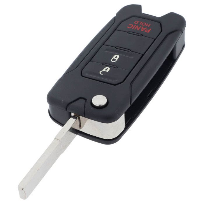 Chrysler 2-knops klapsleutel met paniek knop - sleutelbaard recht main product photo