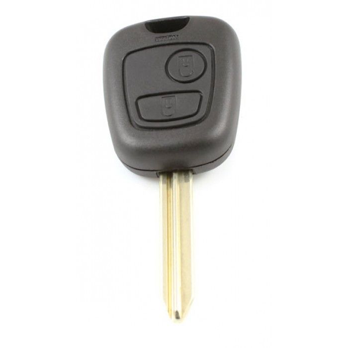 Citroën 2-Tasten-Schlüsselgehäuse - Schlüsselblatt kreuzförmig mit Elektronik 433MHZ - PCF7961 - ID46 Transponder - Citroën Berlingo - Keyless Entry main product photo