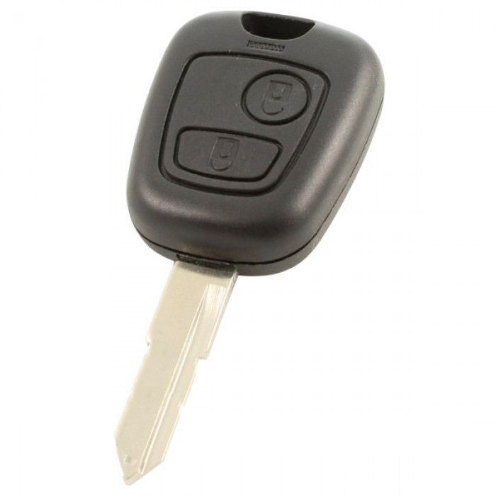 Citroën 2-Tasten-Schlüsselgehäuse - Schlüsselblattspitze mit Öffnung mit Elektronik 433MHZ - PCF7961 Transponder main product photo