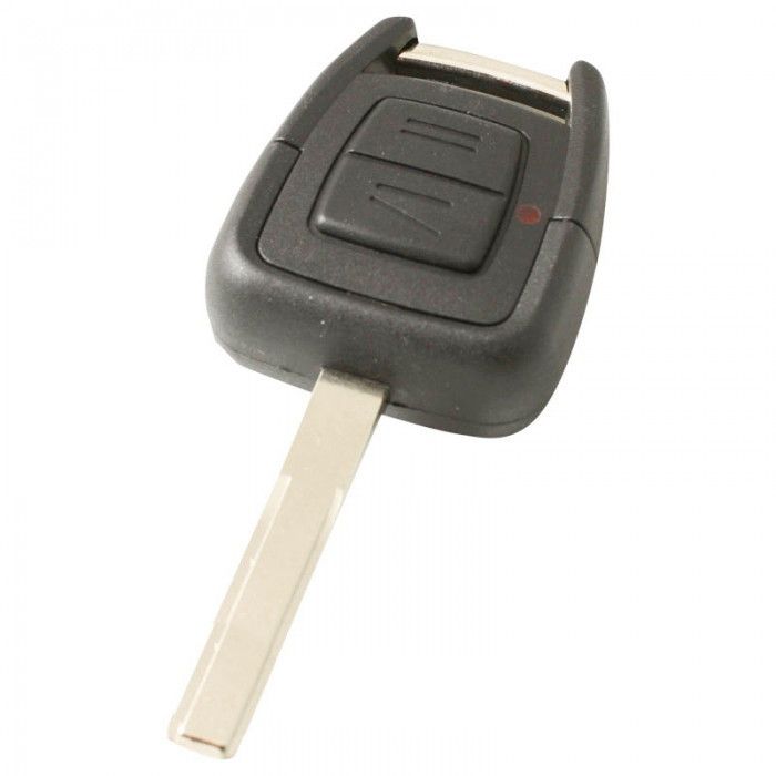 Opel 2-Tasten Schlüsselgehäuse - Schlüsselblatt gerade mit Elektronik 433MHZ - ID40 Transponder (Modell 2) main product photo