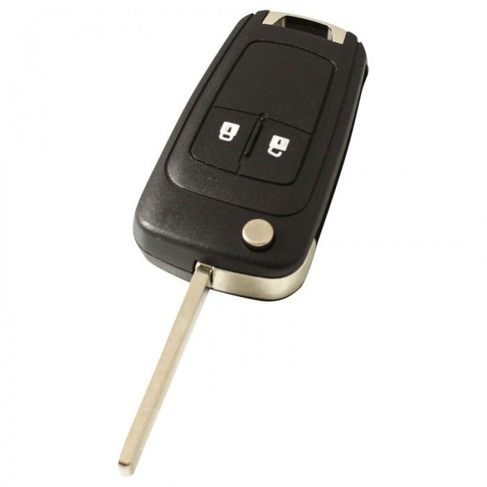 Opel 2-Tasten Klappschlüssel - Schlüsselblatt gerade mit Elektronik 433MHZ - ID46 Transponder main product photo