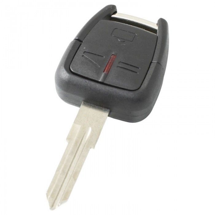 Opel 3-Tasten-Schlüsselgehäuse - Schlüsselblattspitze Ausklinkung rechts mit Elektronik 433MHZ - ID40 Transponder main product photo