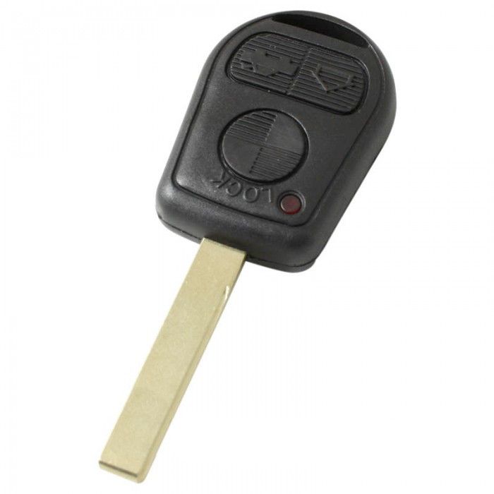 BMW 3-Tasten-Schlüsselgehäuse - Schlüsselblatt gerade mit Elektronik 433MHZ main product photo