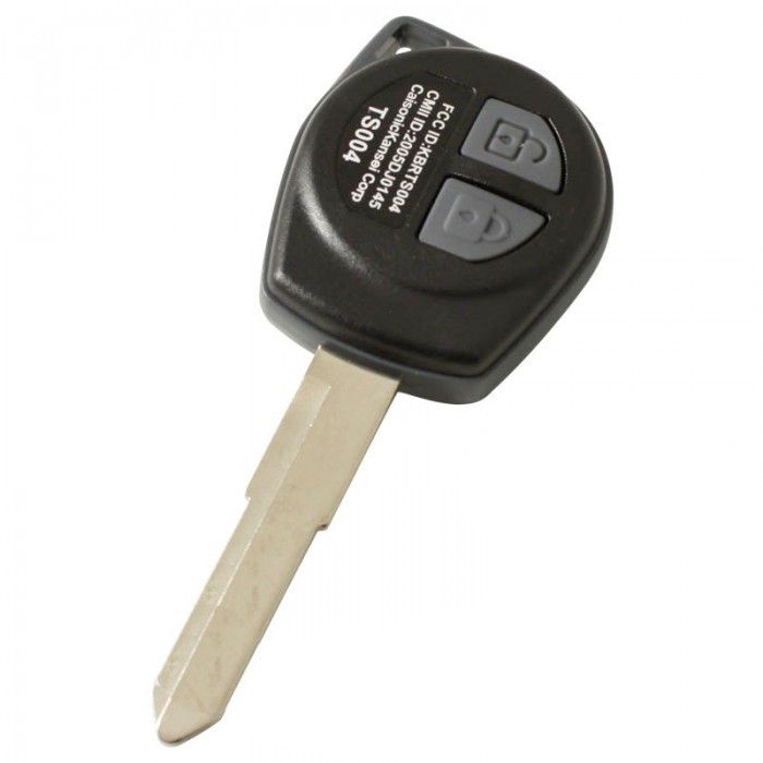 Suzuki 2-Tasten-Schlüsselgehäuse - Schlüsselblattspitze Ausklinkung rechts mit Elektronik 433MHZ - ID46 Transponder main product photo