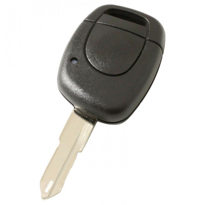 Renault 1-Tasten-Schlüsselgehäuse - Schlüsselblattspitze mit Öffnung mit Elektronik 433MHZ - 7947 Transponder main product photo