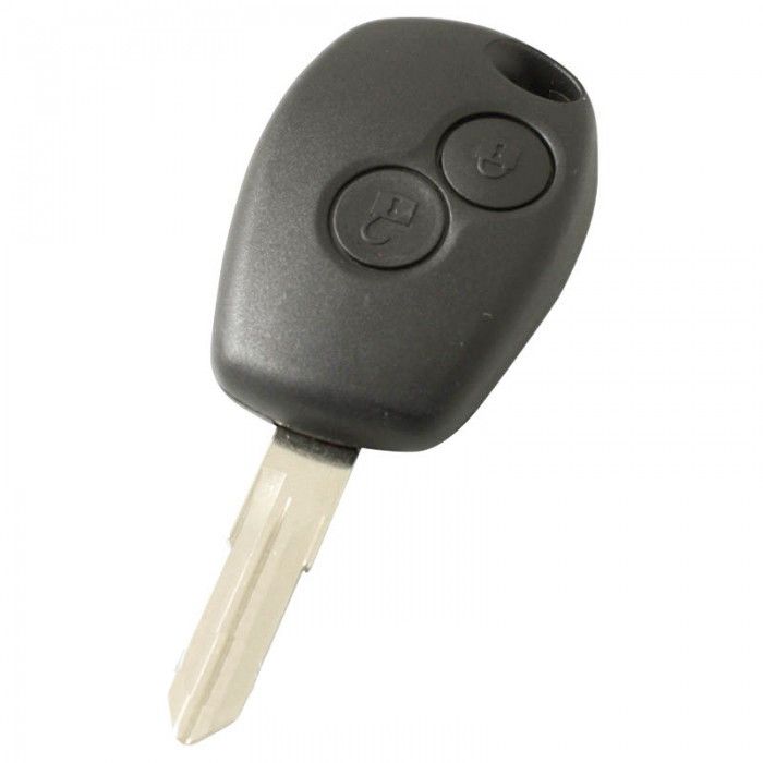 Renault 2-Tasten-Schlüsselgehäuse - Schlüsselblattspitze mit Elektronik 433MHZ - PCF7946 Transponder (Modell 2) main product photo