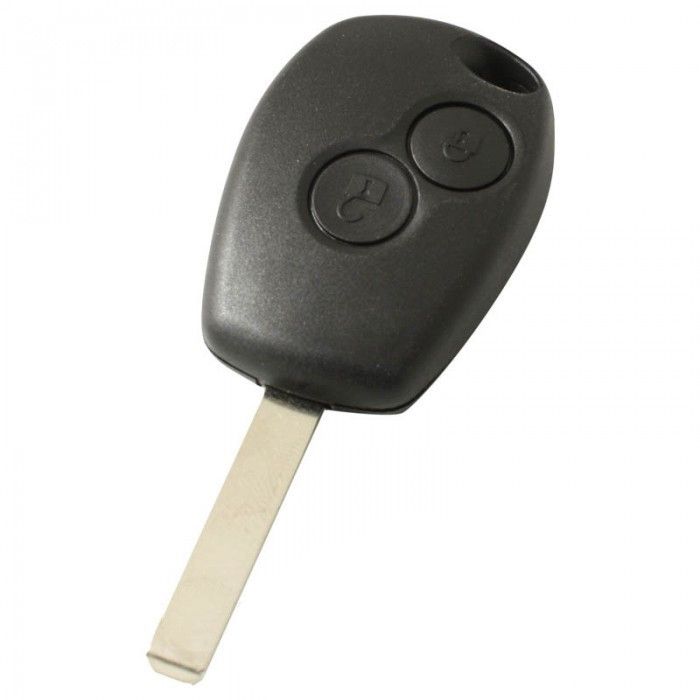 Dacia 2-Tasten Schlüsselgehäuse - Schlüsselblatt gerade mit Elektronik 433MHZ - PCF7939 Transponder - Hitag Aes main product photo