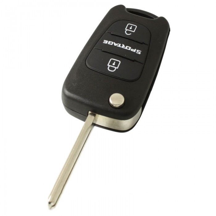Kia 3-Tasten Klappschlüssel - Schlüsselblatt gerade mit Elektronik 433MHZ - ID46 Transponder main product photo