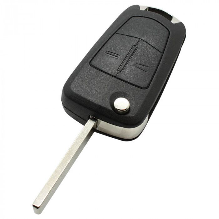 Opel 2-Tasten Klappschlüssel - Schlüsselblatt gerade Elektronik 433MHZ - 7941 Transponder - passend für Astra Modelljahr 2006 und älter main product photo