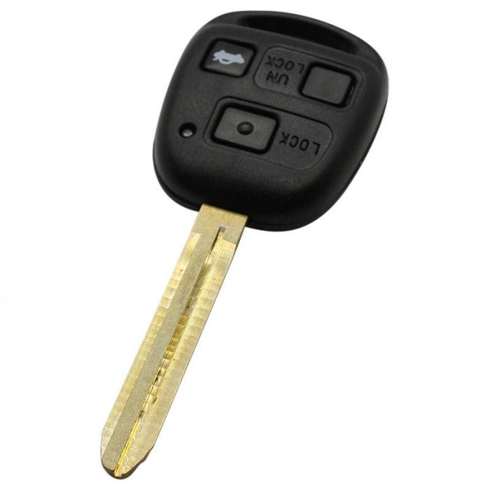 Toyota 3-Tasten-Schlüsselgehäuse - Schlüsselblattspitze mit Elektronik 433MHZ - 4D67 Transponder main product photo