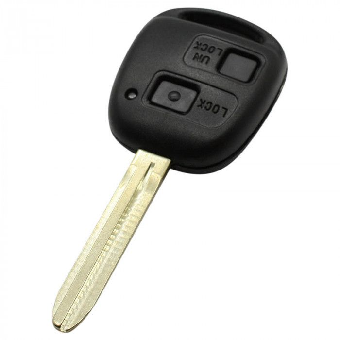 Toyota 2-Tasten-Schlüsselgehäuse - Schlüsselblattspitze mit Elektronik 433MHZ - 4D67 Transponder main product photo