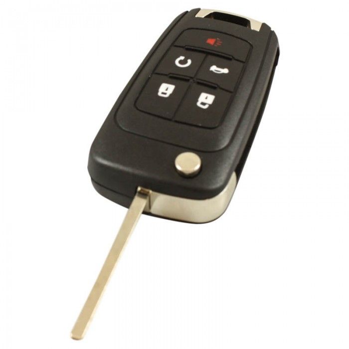 Chevrolet 4-Tasten-Klappschlüssel mit Paniktaste - Schlüsselblatt gerade mit Elektronik 434MHZ - PCF7952 Transponder main product photo