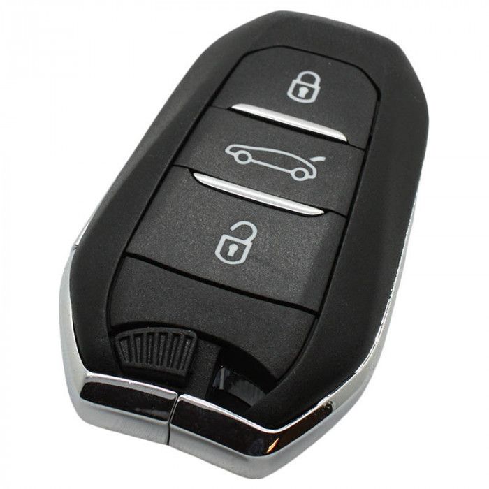 Peugeot 3-Tasten Smart Key Gehäuse mit Elektronik 434MHZ - 4A HITAG AES NCF29A1 128bit Transponder main product photo