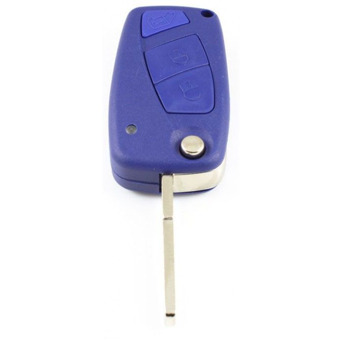 Fiat 3-Tasten Klappschlüssel - Schlüsselblatt gerade mit Elektronik 433MHZ - PCF7941A - HITAG 2 - ID46 - Fiat Panda (2003-2012) main product photo
