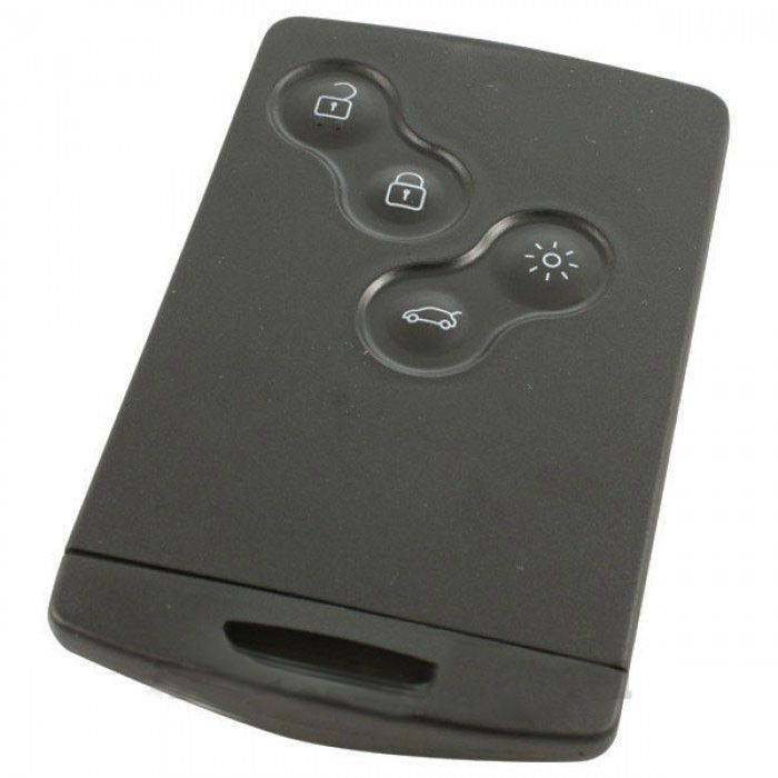 Renault 4-Tasten Chipkarte mit Elektronik 433 MHZ - PCF7953M - HITAG AES - 4A CHIP Transponder (Keyless Go) main product photo
