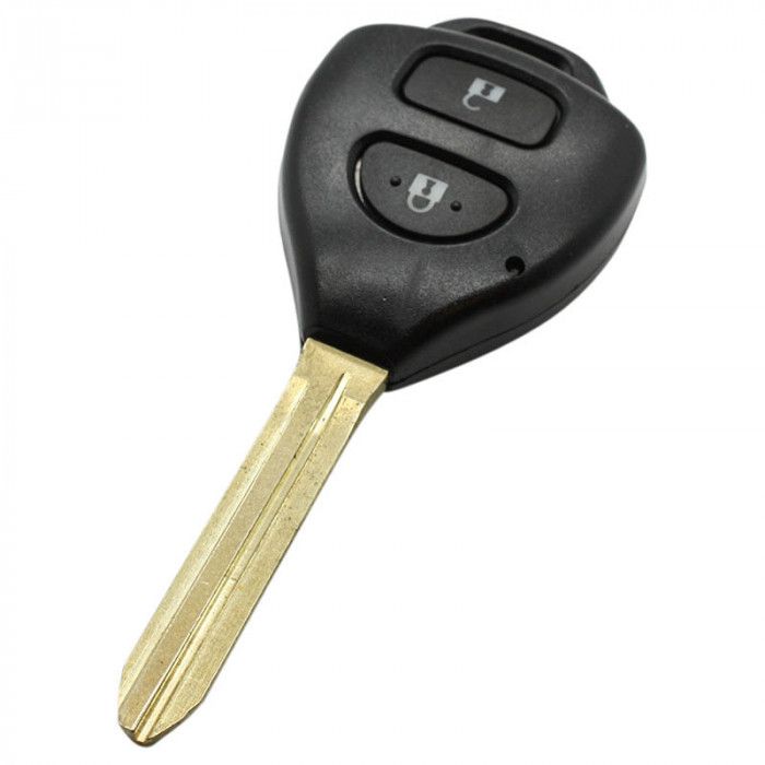 Toyota 2-knops sleutelbehuizing - sleutelbaard punt met elektronica 433MHZ - 4D67 transponder main product photo