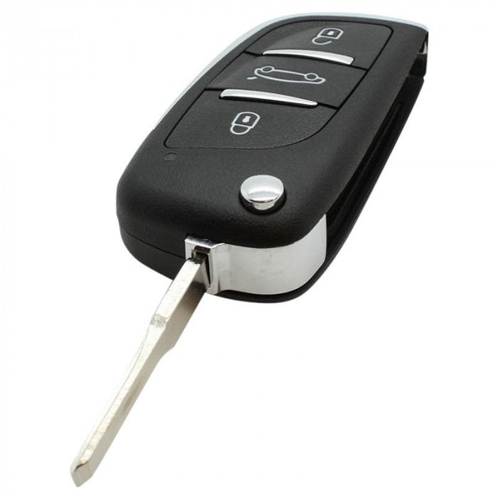 Mitsubishi 3-Tasten Klappschlüssel - Schlüsselblatt gerade mit Elektronik 433MHZ - ID46 Transponder - Mitsubishi Colt main product photo