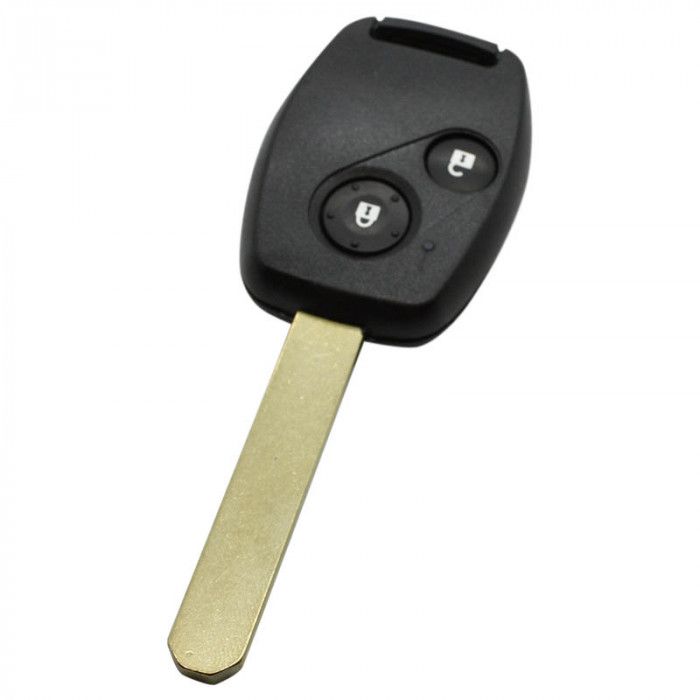 Honda 2-Tasten Schlüsselgehäuse - Schlüsselblatt gerade mit Elektronik 433MHZ - ID48 Transponder (Modell 2) main product photo