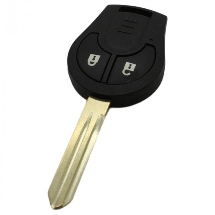 Nissan 2-Tasten-Schlüsselgehäuse - Schlüsselblattspitze mit Elektronik 433MHZ - ID46 Transponder main product photo