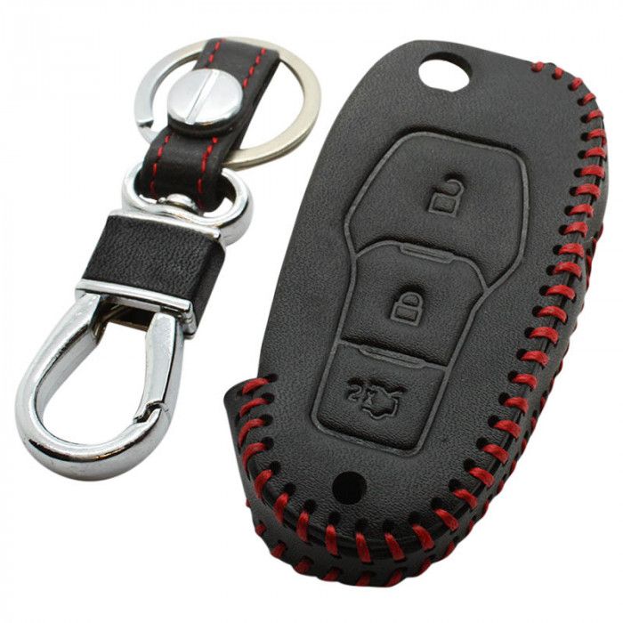 Ford 3-Tasten-Klappschlüsselabdeckung - schwarz main product photo