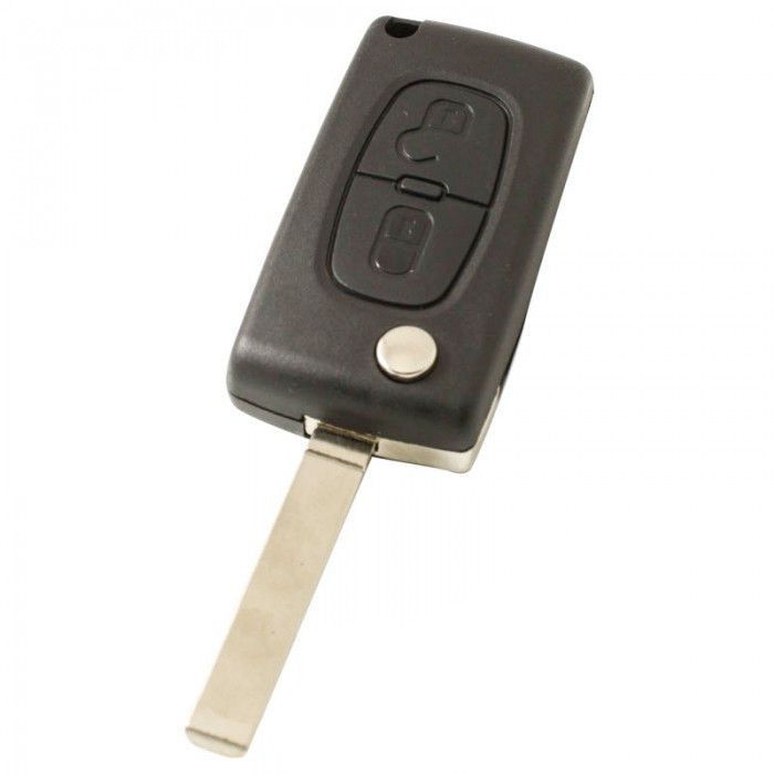 Citroën 2-Tasten-Klappschlüssel - Schlüsselblatt gerade - Batterie im Gehäuse main product photo