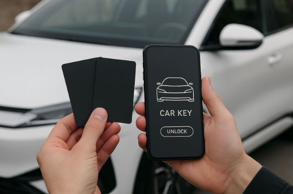 Keycards und Smartphone-Schlüssel bei asiatischen EVs